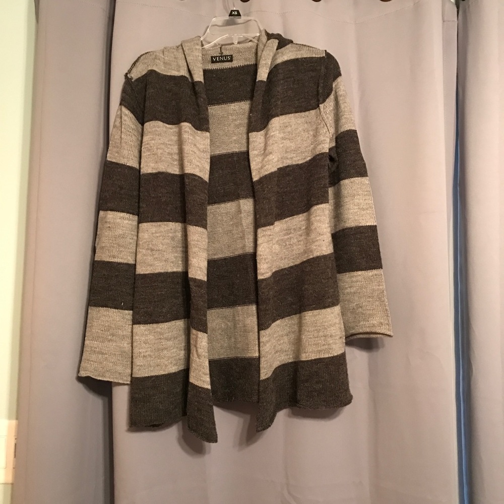 Venus Gray and Dark Gray Cardigan, S